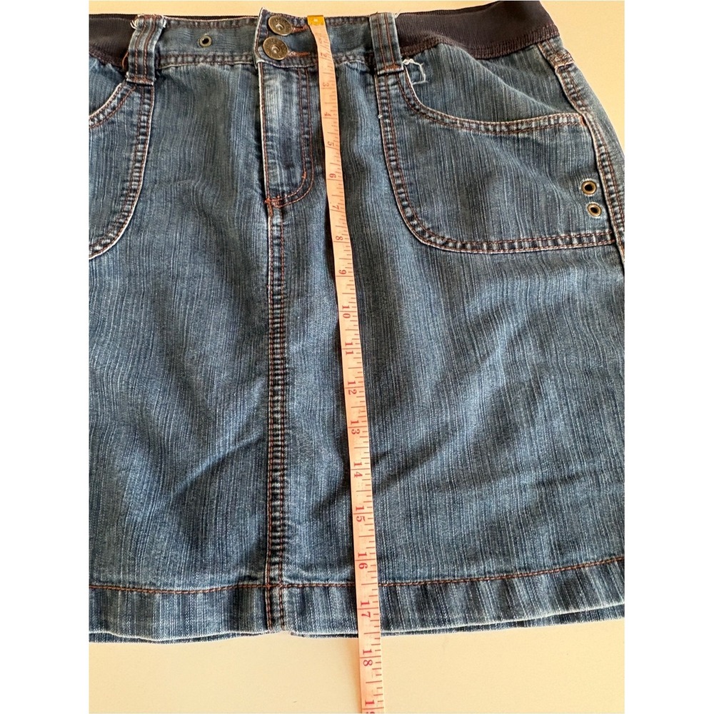 CLEARANCE! Faded Glory Blue Denim Mini Skirt with Elastic Waistband - Picture 9 of 10